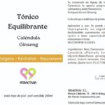 tónico equilibrante caléndula y ginseng de Atractivia